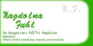 magdolna fuhl business card